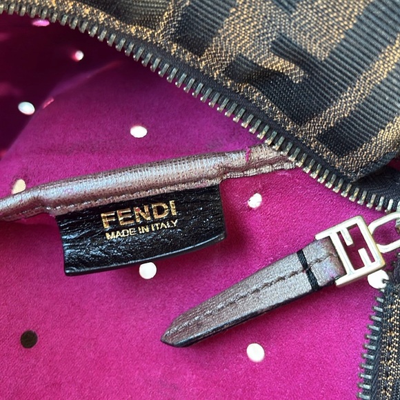 Authentic Fendi Pink Metallic Perforated Zip Tote - Picture 15 of 16
